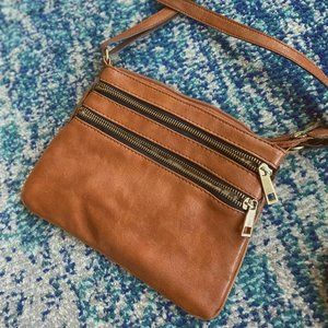 Brown Leather Crossbody Bag